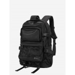 Men's Solid Color Large Capacity Travel School Students Backpack