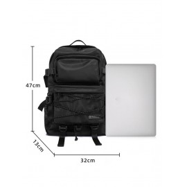 Men's Solid Color Large Capacity Travel School Students Backpack