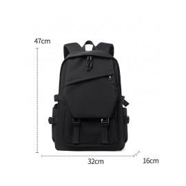 High-capacity Simple Style Buckle Strap Students College Backpack for Women and Men