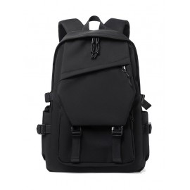 High-capacity Simple Style Buckle Strap Students College Backpack for Women and Men