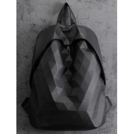 Rhombus Textured PU Backpack