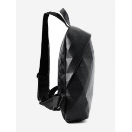 Rhombus Textured PU Backpack