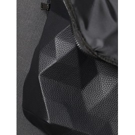 Rhombus Textured PU Backpack