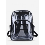 Fashion Daily School Travel Waterproof Large Capacity Sheer PVC Clear Backpack for Women and Men