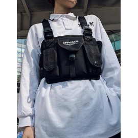 UNISEX Hip Hop Multifunction Streetwear Techwear Cargo Vest Chest Bag