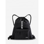 Simple Style Letter Pattern Waterproof Drawstring Studentss Foldable Backpack for Men and Women