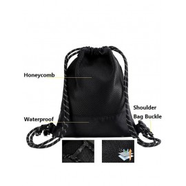 Simple Style Letter Pattern Waterproof Drawstring Studentss Foldable Backpack for Men and Women