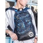 Graphic Pattern USB Charging Port Design Luminous Backpack