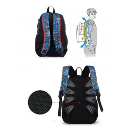 Graphic Pattern USB Charging Port Design Luminous Backpack