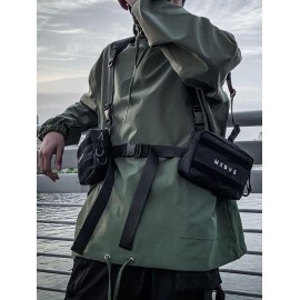 UNISEX Multifunction Hip-hop Techwear Harness Cargo Vest Chest Bag Streetwear Tactics Waist Pack