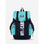 Preppy Style Colorblock Letter Pattern Outdoor Travel Backpack