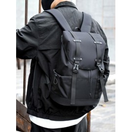 Unisex Large Capacity Preppy Stye Toggle Drawstring Design Buckle Backpack For Men and Women