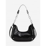 Women's Y2K Daily Solid Color Half Chain Strap Croissant Underarm Shoulder Bag