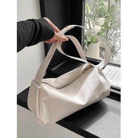 Slouchy Solid Shoulder Bag