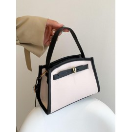 Colorblock Tote Crossbody Bag