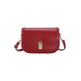 Flap Twisted Lock Crossbody Bag