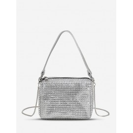 Rhinestones Chain Crossbody Tote Bag