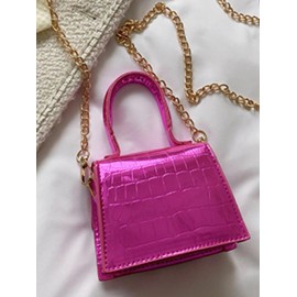 Embossed Chain Mini Crossbody Tote Bag