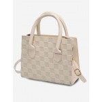 Terry Cloth Checkerboard Crossbody Bag