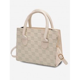 Terry Cloth Checkerboard Crossbody Bag