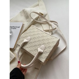 Terry Cloth Checkerboard Crossbody Bag