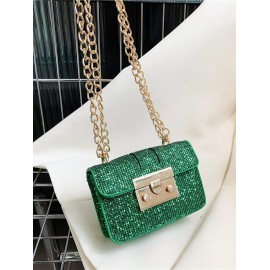 Chain Strap All Over Rhinestone Bag