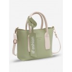 Letter Print Colorblock Handle Crossbody Bag