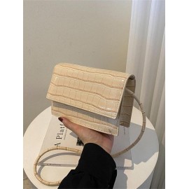 Embossed Flap Crossbody Bag