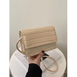 Embossed Flap Crossbody Bag