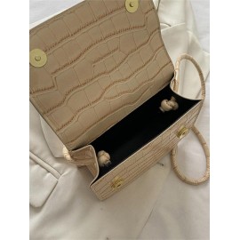 Embossed Flap Crossbody Bag