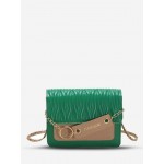 Flap Chain Pleated Square Crossbody Bag