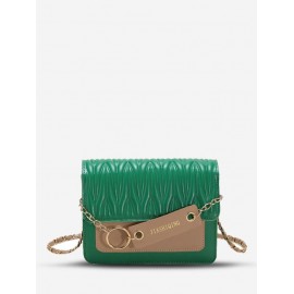 Flap Chain Pleated Square Crossbody Bag