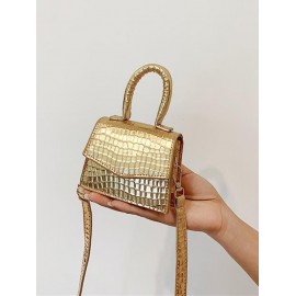 Mini Embossed Solid Crossbody Bag