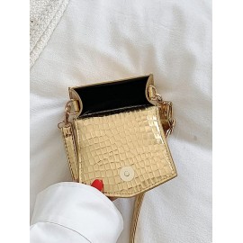 Mini Embossed Solid Crossbody Bag