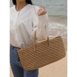 Beach Vacation Straw Tote Bag