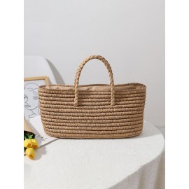 Beach Vacation Straw Tote Bag