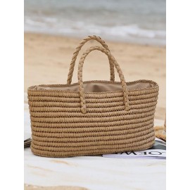 Beach Vacation Straw Tote Bag