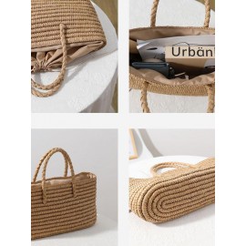 Beach Vacation Straw Tote Bag