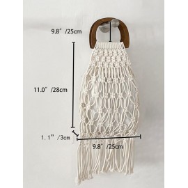 2 In 1 Dual Handle Fringe Crochet Bag